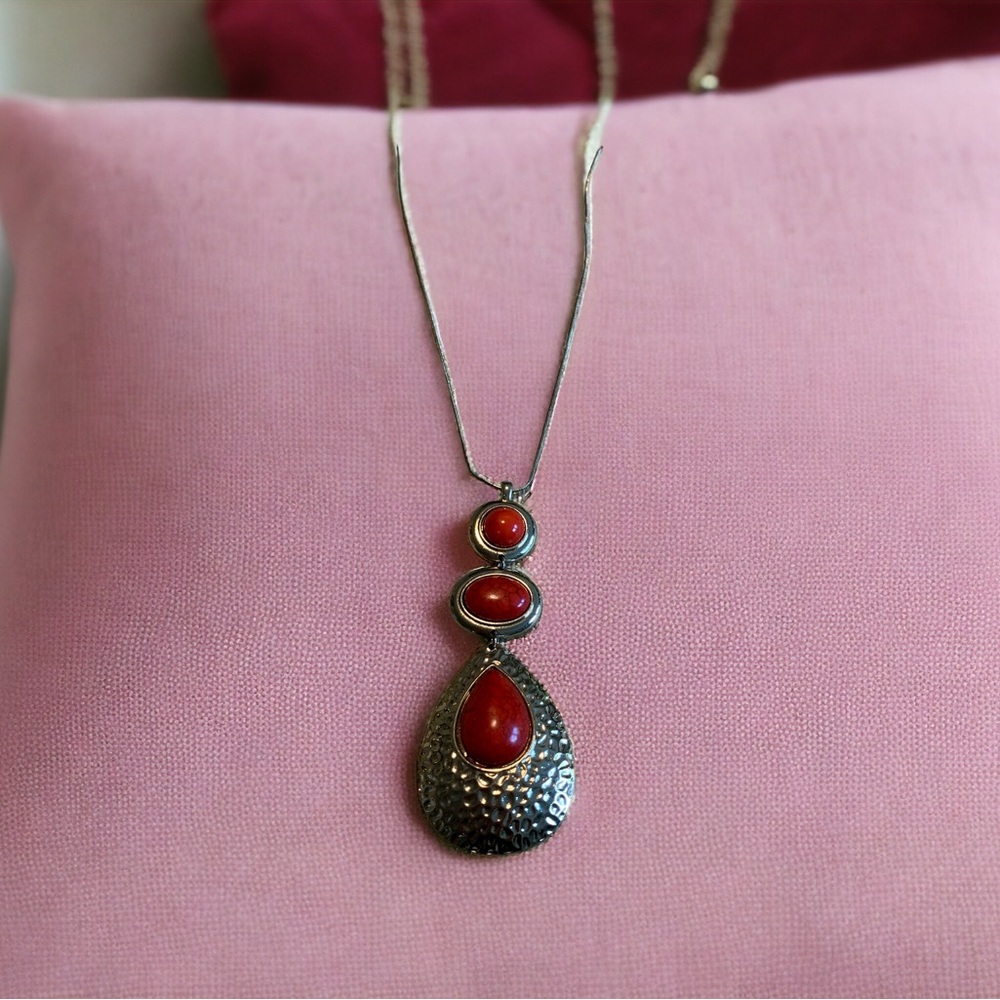 Very 70’s Mrs. Roper necklace, faux coral